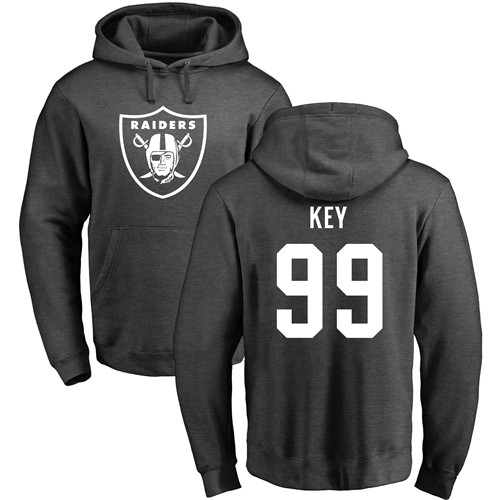 Men Oakland Raiders Ash Arden Key One Color NFL Football #99 Pullover Hoodie Sweatshirts